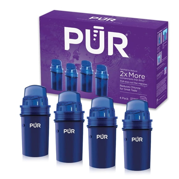 Filtro PUR de repuesto para jarra y dispensador de agua, paquete de 4