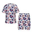 thumbnail image 1 of Balery record rock music Skull Conjunto de Pijama Infantil de Manga Corta con Estampado – Ropa de Dormir de Algodón Suave-Large, 1 of 6