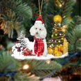 thumbnail image 3 of Christmas Pendant Cartoon Dog Pattern Shatterproof Wooden Xmas Tree Hanging Sign Home Decor Jikaix, 3 of 5