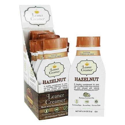 All Natural Coffee Creamer Hazelnut - 20 Packet(s) by Leaner Creamer (pack of (Best Natural Coffee Creamer)