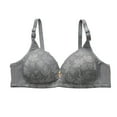 thumbnail image 2 of Fatuov Women's Full Coverage Lace Bras Push Up Comfortable Everyday Bras for Casual Wireless Adjustable Straps Lightly Lined Bra 40B, 2 of 3