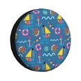 thumbnail image 1 of Fotbe Sailboat With Sailing Funda de Llanta de Repuesto con Estampado, Engrosada, Ajuste Universal para Jeep, Remolque, RV, SUV, Camión-17 inch, 1 of 6
