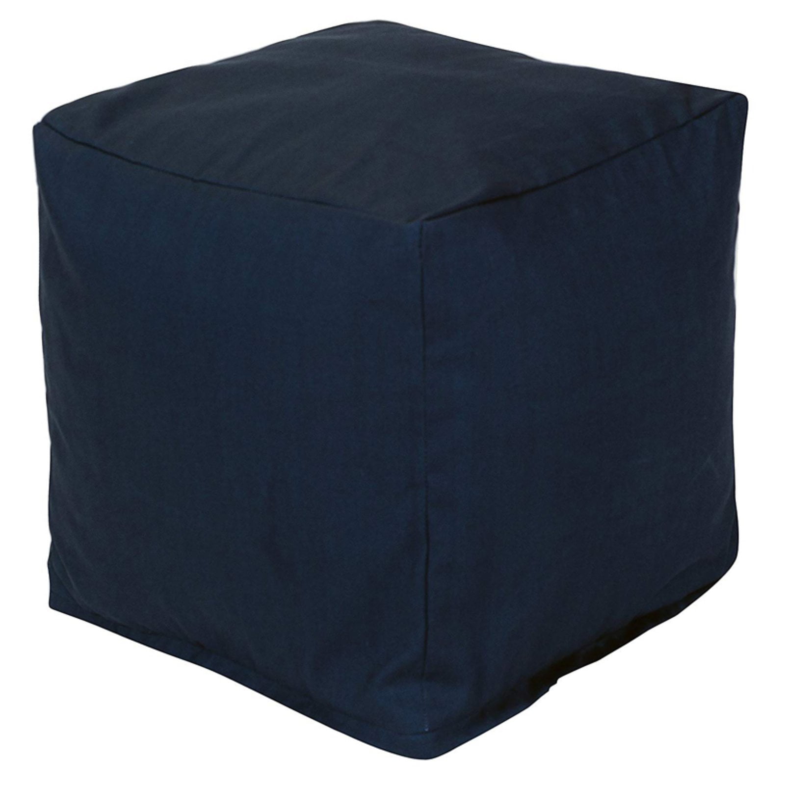 Majestic Home Goods Navy Blue Solid Small Cube 