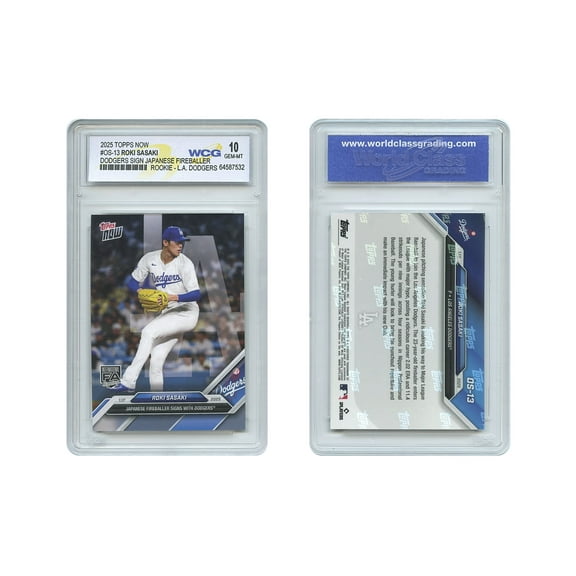 2025 Topps Now ROKI SASAKI Rookie Card OS-13 Dodgers Sign Fireballer Gem-Mint 10