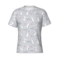 thumbnail image 4 of Vsdgher Fun Rabbit Print Men's Dry Fit Mesh Athletic Shirts Moisture Wicking Tennis T-Shirt Tops, 4 of 9