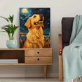 thumbnail image 5 of Qisvanset Framed Canvas Wall Art 12x16 Inch Moonlight Golden Retriever Pet Night Scene Wall Art, 5 of 5