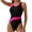 Black, variant on WCMZJ Women Athletic One Piece Swimsuit Racerback Sport Lap Swimming Suits Swimwear Training Slimming Bathing Suit Black L