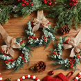 thumbnail image 2 of Guvpev 4PCS Mini Wreaths for Kitchen Cabinet 12 Inch Small Christmas Wreath with Burlap Ribbon Red Berry and Eucalyptus Leaves for Xmas Window Front Door Fireplace Chair Farmhouse Hanging Decor, 2 of 12