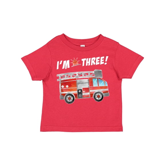Inktastic I'm 3 Fire Truck 3rd Birthday Boys or Girls Toddler T-Shirt