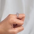 thumbnail image 4 of Silver & Stone Jewels Women's CZ Halo Bridal Ring Set Princess Cut Engagement Ring & Matching Wedding Band, Sterling Silver Finish, 4 of 7