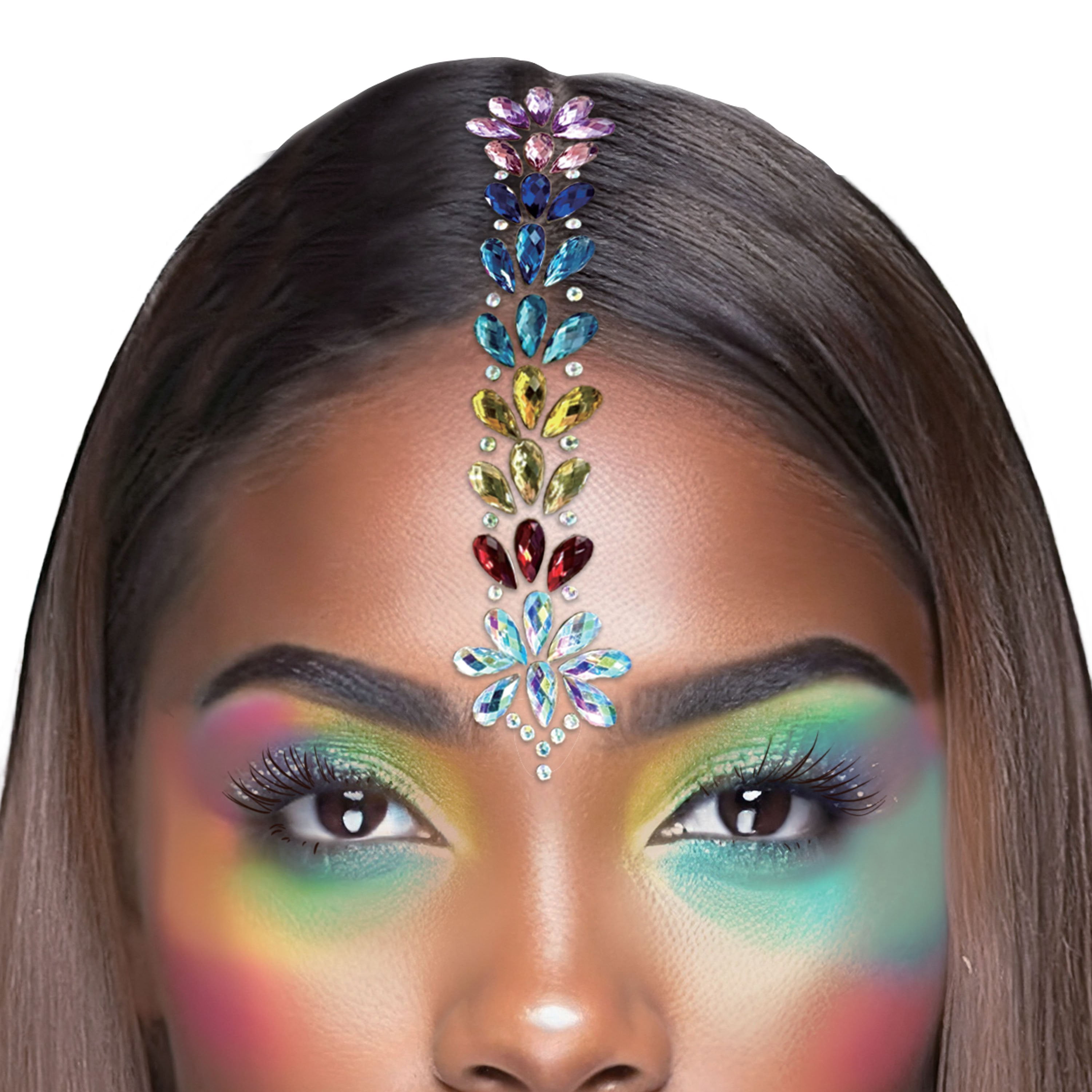 Rainbow Hair Jewel, Adult Halloween Accessory, by Fun World