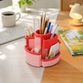 thumbnail image 5 of Rotating Pen Holder, 360 Degree Spinning Desk Organizer with Multiple Compartments, Compact Storage Caddy for Office Supplies, Pencils, Markers, and Small Desktop Essentials, 5 of 8