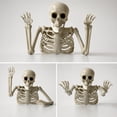 thumbnail image 5 of Tabletop White Plastic Half Skeleton Halloween Prop Decoration,2026 Halloween New Home Decor, 5 of 8
