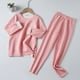 thumbnail image 2 of Odeerbi 4-16 Años Niño Niña Pijama Suave de Manga Larga Johns Conjunto de Ropa Interior Térmica Para Dormir Conjunto de Pijama, 2 of 4