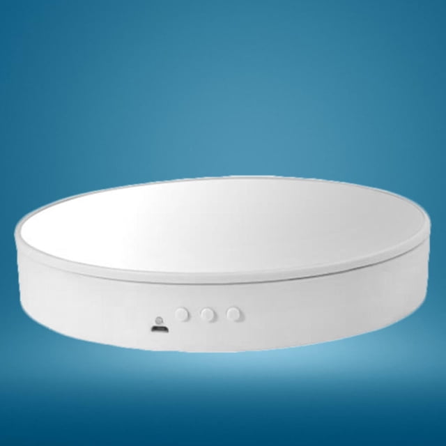 Soporte de giratorio eléctrico de 2 velocidades con alimentación por USB para fotografía, accesorios de grabación de vídeo, de músic Espejo Yotijar Soporte de exhibición giratorio