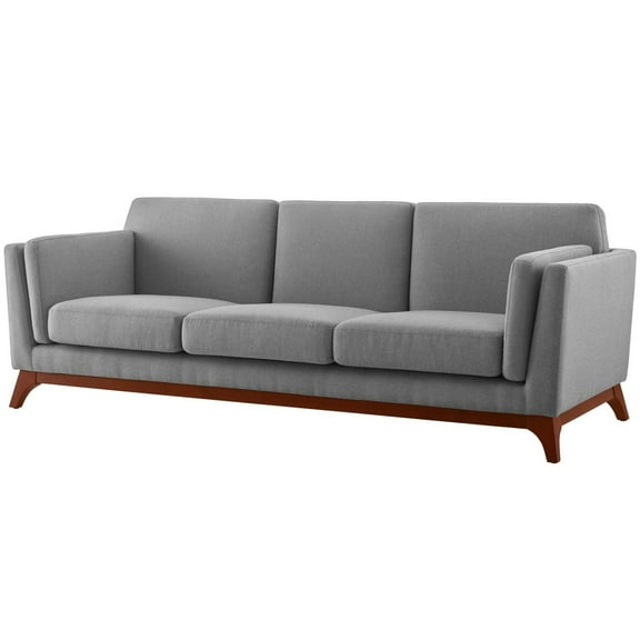 Sofa Couch, Light Grey Gray, Fabric, Mid Century Living Lounge Cafe Lobby Hospitality Restaurant, Modern Contemporary HB33196