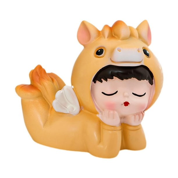 Estatua de caballo de resina, figura creativa de Feng Shui, figura de caballo para el Año Nuevo chino B