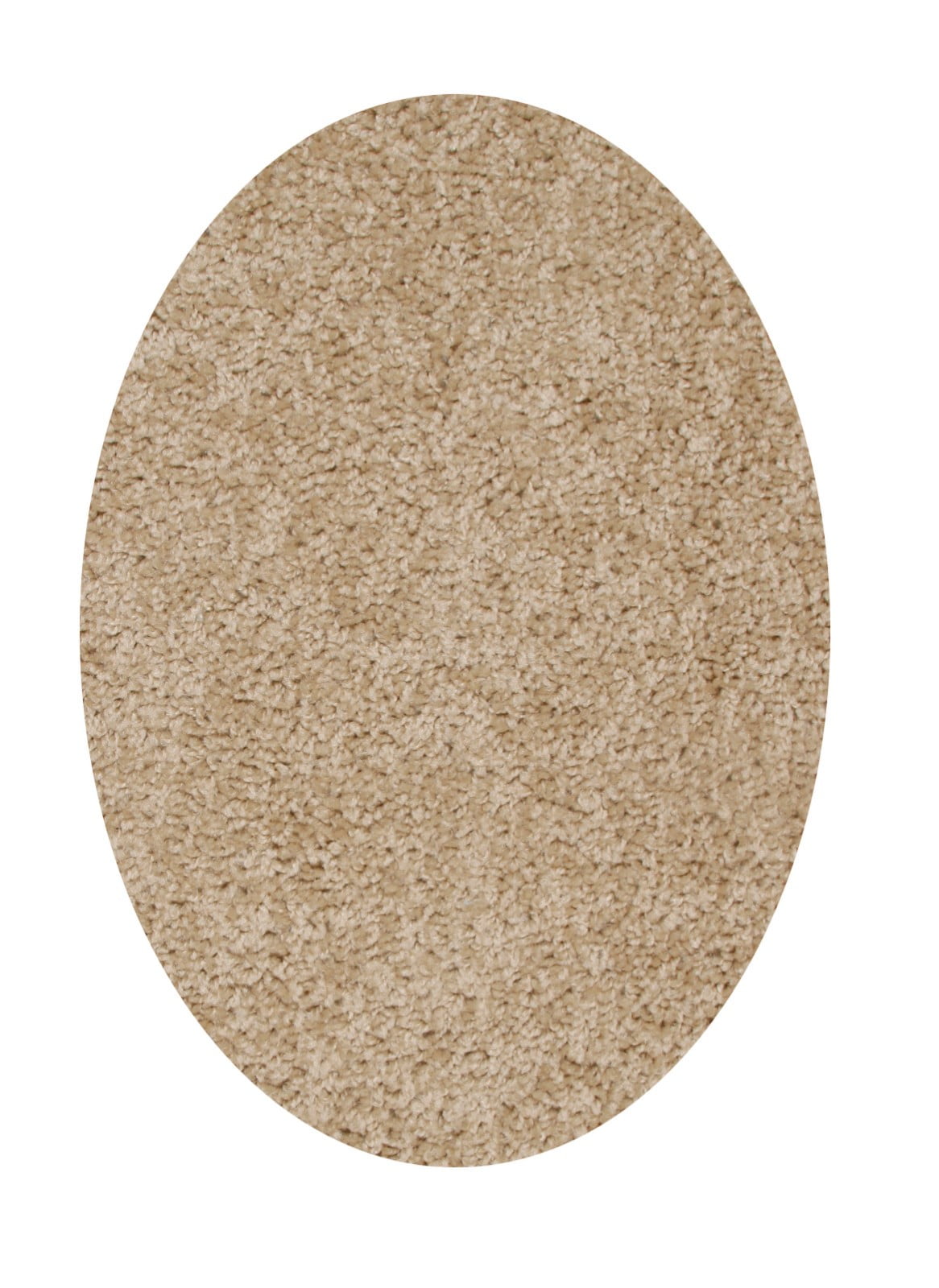 Home Queen Solid Color Oval Shape Beige 8'X10' Oval Shape Area Rug