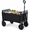 BlackGray, variant on Convertible Folding Wagon Cart with Bench Seat, 360 lbs Heavy Duty Utility Trolley with Dog Leash, 6" 360° Wheels for Camping, Beach, Shopping, Purple