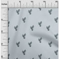 thumbnail image 1 of oneOone Cotton Poplin Twill Light Gray Fabric Leaves & Flower Florals Quilting Supplies Printed Sewing Fabric By The Yard 56 Inch Wides - ll, 1 of 4