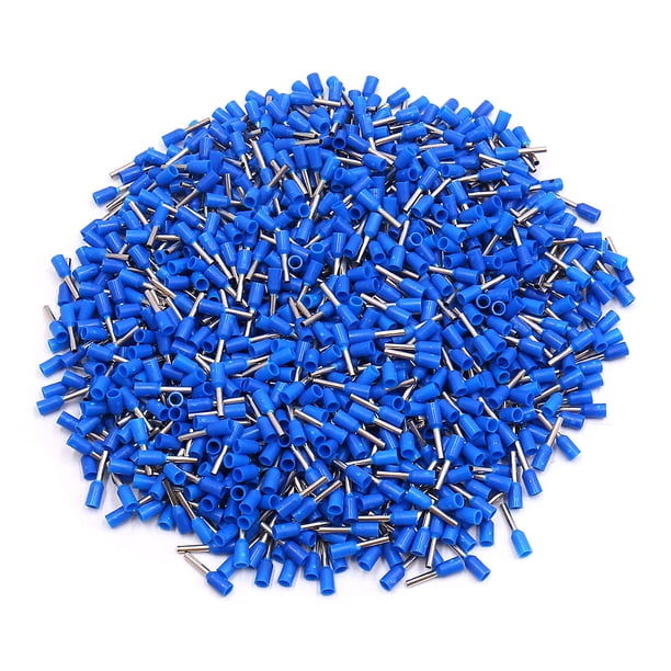 sourcing map 1000Unids AWG18 1mm2 Azul Casquillo Férulas de Terminal del Cable Aislado para Auto Vehículo