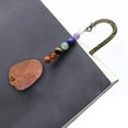 thumbnail image 3 of Mashaouyo ClearanceRetro Metal Bookmark, Star Sun and Moon Bookmark, Seven Chakra Crystal Healing Stone Crystal Beads and Natural Crystal Original Stone Pendant One Size Multi-Color, 3 of 9