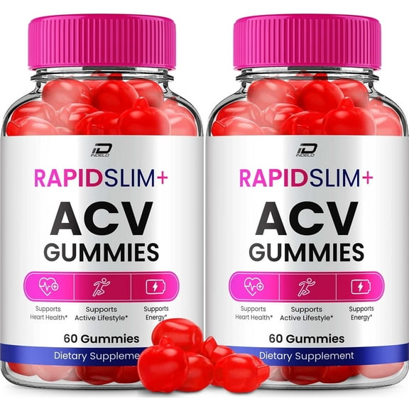 Rapid Slim ACV Gummies Supplement – RapidSlim  ACV Gummy Apple Cider Vinegar 1000MG, 2 Pack, 120 Gummies