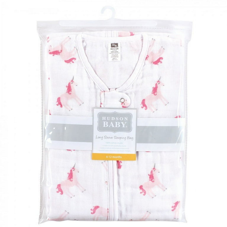 激安通販新作 Hudson Baby Infant Girl Long Sleeve Muslin Sleeping Bag ブランケット・おくるみ