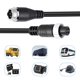 thumbnail image 1 of Cable de cámara de respaldo jixopn, impermeable, de 4 pines, para alimentación de vídeo, cable de extensión de aviación (10 m), 1 of 8