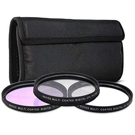 77mm 3PC Filter Kit CPL UV FLD for Nikon 24mm f/3.5D ED PCE Manual (Best 24mm Manual Lens)