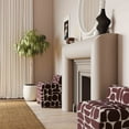 thumbnail image 3 of Pippa Merlot Geometric Jacquard Weave Stool, 3 of 6