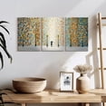 thumbnail image 3 of Elephant Stock Kiss Under The Golden Rain Wall Art - Horizontal Multi Panel Canvas - Living Room Wall Decor - Love Multi Panel - Black And Blue Decor By Ekaterina Ermilkina - 26" x 12", 3 of 8