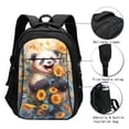 thumbnail image 3 of Easygdp Elegant Cute Panda Sunflower Mochila para Laptop de Viaje con Puerto USB, Mochila para Laptop con Puerto de Carga USB para Mujeres y Hombres, 3 of 7