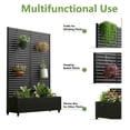 thumbnail image 5 of MAYEERTY 72x47x16 Inch Black Metal Rectangular Planter Box with Trellis, 5 Piece Set for Outdoor Garden & Patio, 5 of 6
