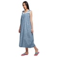 thumbnail image 4 of Moomaya Chemise de Nuit d'Allaitement à Col Rond Imprimé pour Femmes en Coton, 4 of 5