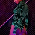 thumbnail image 2 of UV Reactive Neon Bodysuit - Ideal for Halloween & Christmas Parties, 2 of 5
