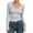 #0134-Gray, variant on Womens Square Neck Long Sleeve Ribbed Knit Crop Top Fitted Basic Blouse Soft Stretch Casual Tops for Women