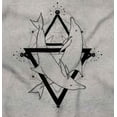 thumbnail image 2 of Triangle Dolphin Symbol Spirit Animal Unisex Plus Fleece Graphic Hoodie Brisco Brands 2X, 2 of 5