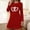 a_Red, variant on Elvqul Night Shirts Pajamas Long Sleeve Night Gown for Women Plus Size Plain Night Shirts for Women Red Cotton