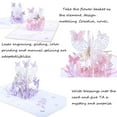 thumbnail image 6 of 3D Greeting Card(pink),Butterfly and Flower Greating Card for Mother's Day Gift Wife Birthday Gift Couple Gift,Closed size 20*15cm, 6 of 8