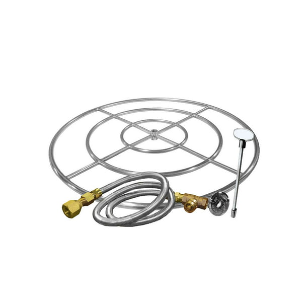 Firegear Stainless Steel Gas Fire Pit, Lp Gas Burners For Fire Pits