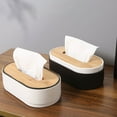 thumbnail image 2 of JLFNYA Tissue Box Cover, Kleenex Box Covers, Sinking Type Wooden Tissue Box Cover, Table Paper Towel Box, Home Office Bathroom Decor, Suitable for Bedrooms, Office, Car, Nightstand, Dining Table, 2 of 7