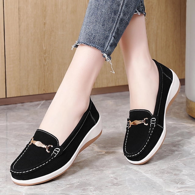 Xucatan Women's Casual Ballet Flats, Breathable Slip-On Round Toe Shoes for Women, Comfortable Solid Color Everyday Flat Shoes Gift