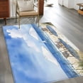 thumbnail image 3 of Watercolor Summer Beach Washable Area Rugs 2.7'x5', Sun Umbrella Low Pile Throw Living Room Rug Non-Slip Sturdy Edge Binding Carpet for Indoor Entryway Bedside Kitchen, 3 of 9