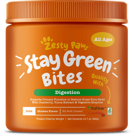 Zesty Paws Grass Defense Stay Green Bites Digestive & Immune Health Supplement