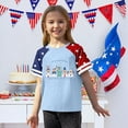 thumbnail image 3 of CCRFTGI Usa Flag Shirts for Child Girls Boys Size 7-8 Independence Day Freedom 4th Of July 250th Anniversary Flag Outfits July 4th Celebration Summer Tops Festival Tee Tops Sky Blue 7-8 Years, 3 of 5