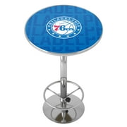 Philadelphia 76ers City Bar Table with Adjustable Footrest and Acrylic Top
