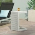 thumbnail image 3 of Acpouw Aluminum C-Shaped Side Table – Gray, Modern Poolside & Patio Table, Lightweight & Stable, 14.5"W x 24"H, 3 of 8