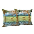 thumbnail image 6 of Ambesonne Beach Throw Pillow Cover 2 Pack, Trees in Tropical Land, 24", Multicolor, 6 of 6