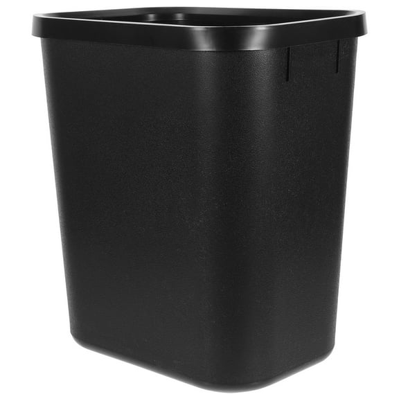 BESTYASH 15L Black Plastic Trash Can Under Sink Garbage Bin Kitchen Wastebasket Space-Saving Design